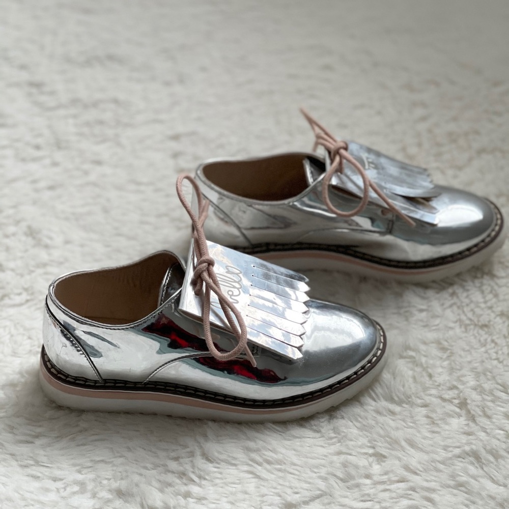 Zara Girls Silver Platform Shoes
